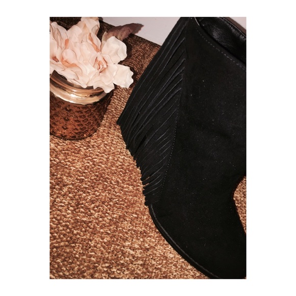 Forever 21 Fringe Suede Booties - Picture 2 of 4